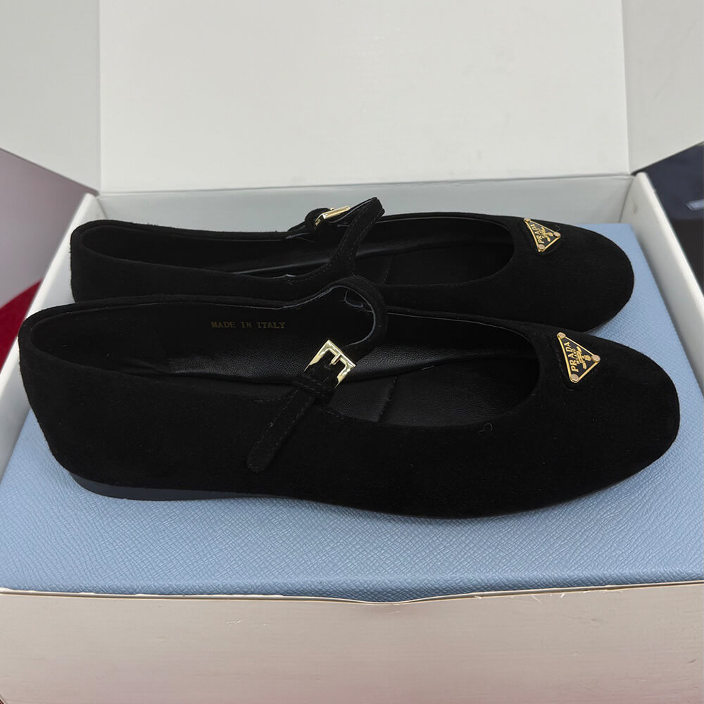 PRADA Suede ballerinas