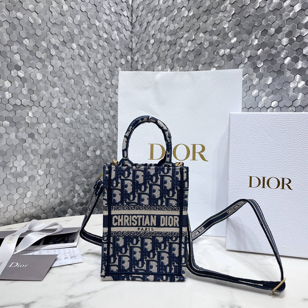 MINI DIOR BOOK TOTE PHONE BAG