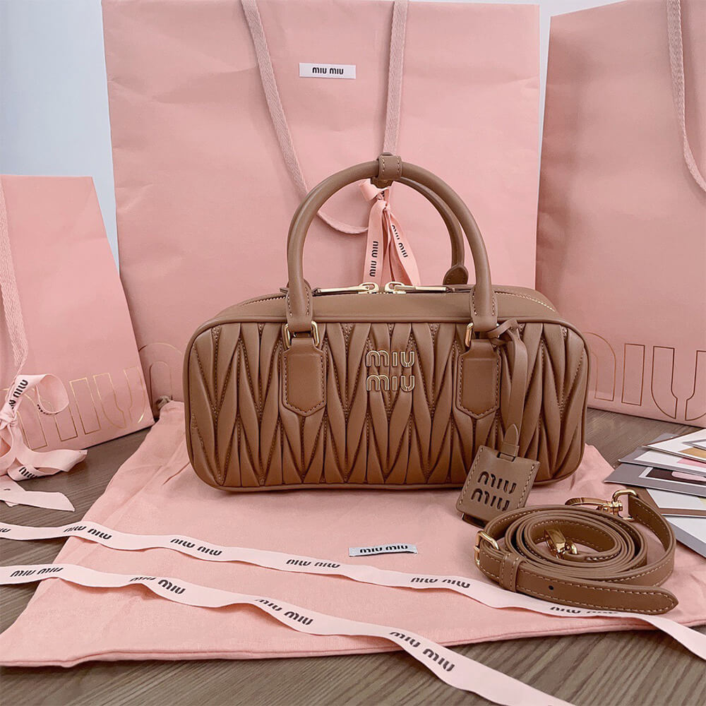 MIUMIU Large Arcadie matelasse nappa Bag(HIGH-END GRADE)